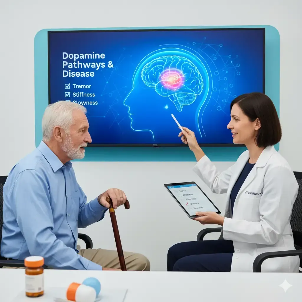 Patient with Parkinson’s disease receiving nutritional guidance at Mir Neurology clinic in Hagerstown