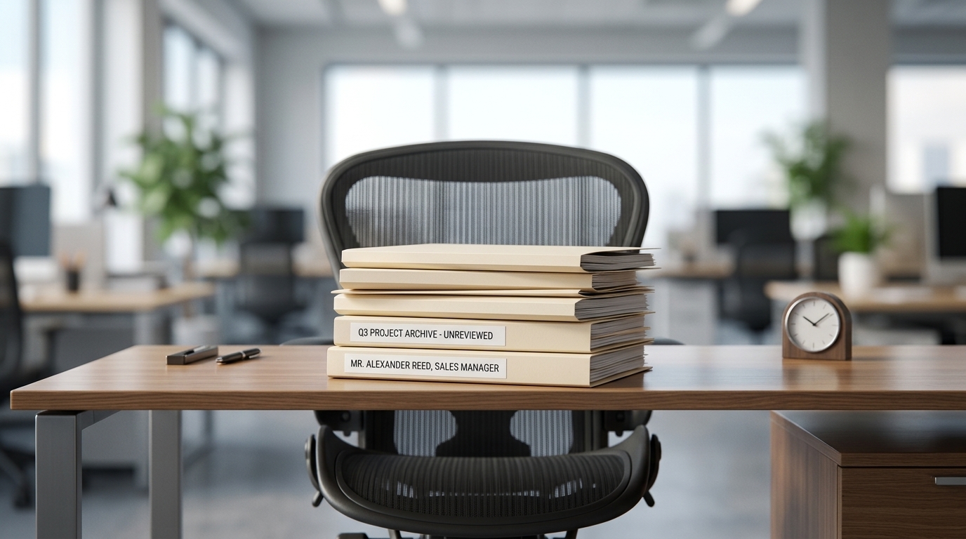 The desk is empty and the deals are gone