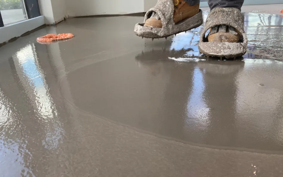 Concrete Solutions builds and installs self leveling concrete.