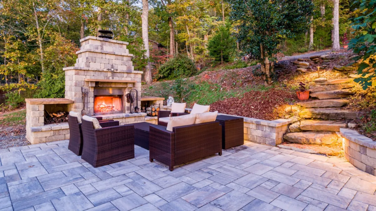 Hardscape denver builds fire pits and Fireplace