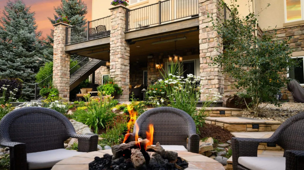 Hardscape denver builds fire pits and Fireplace