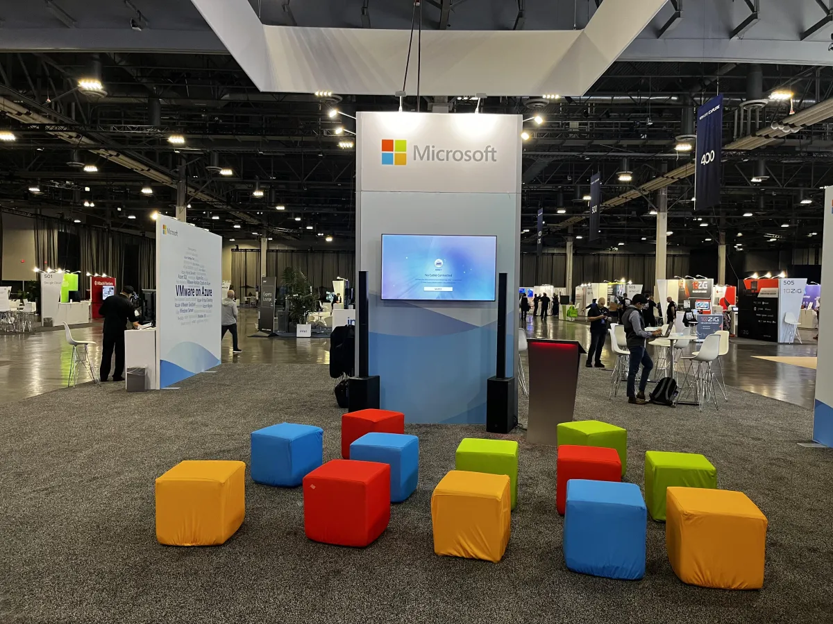 Microsoft trade show booth