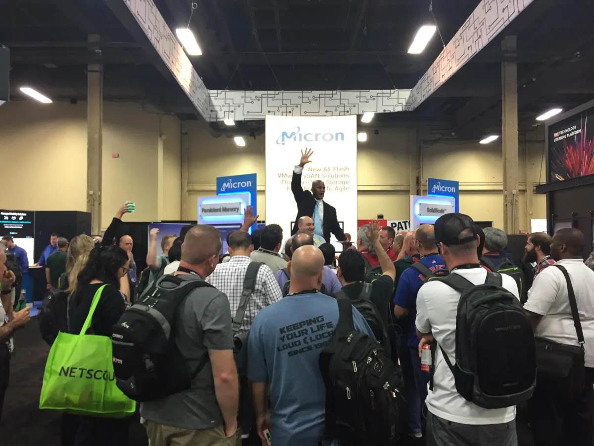Crowded Micron Booth