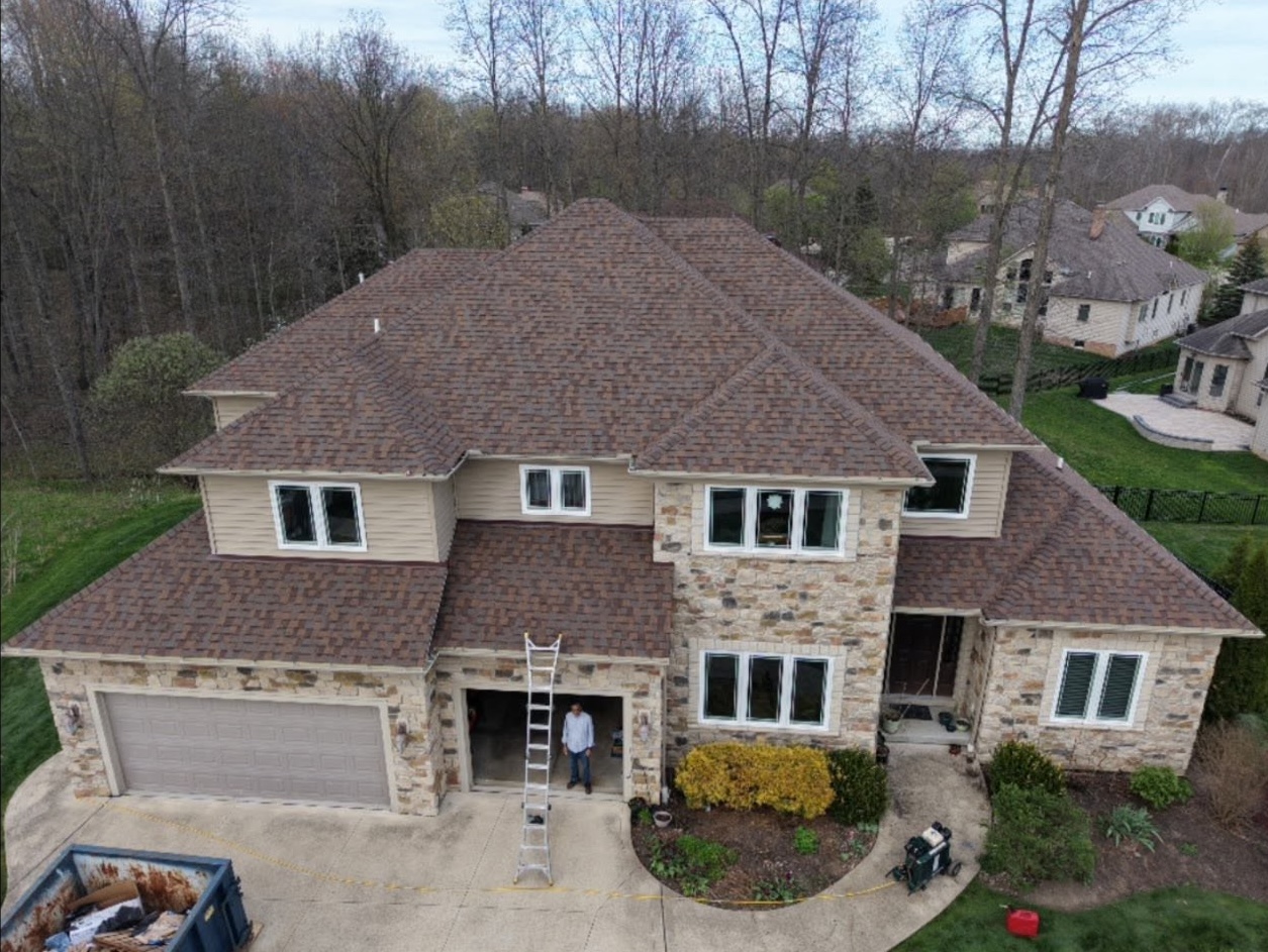 a roof with a few shingles