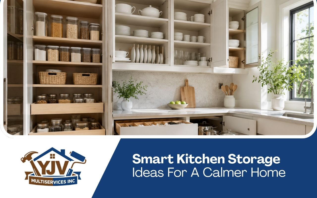 Kitchen storage ideas using open shelves