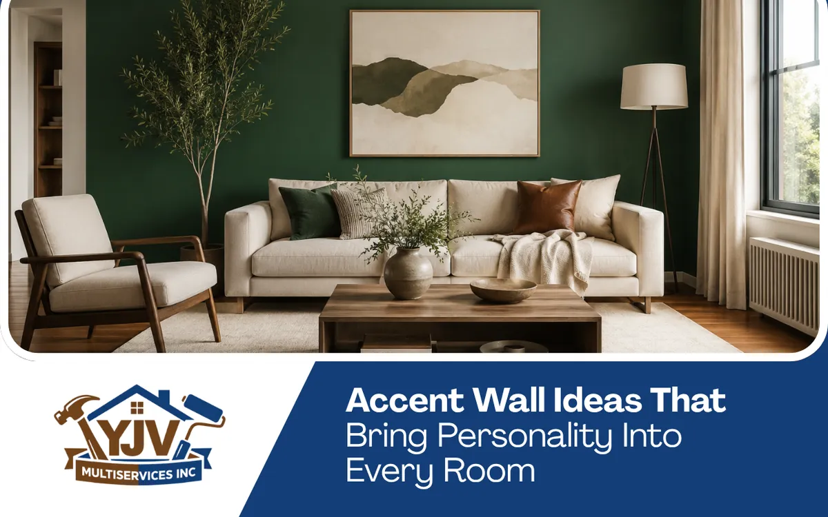 Accent wall ideas for a modern living room with bold color