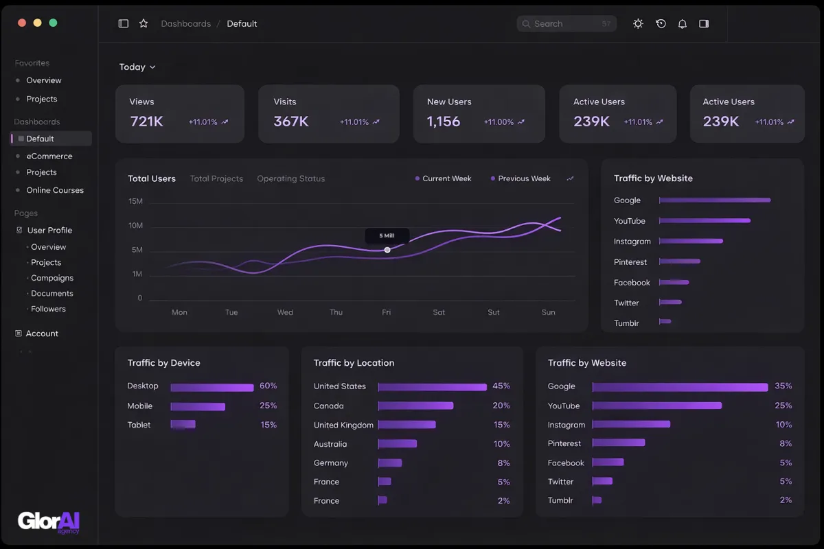 Glor AI Agency Dashboard