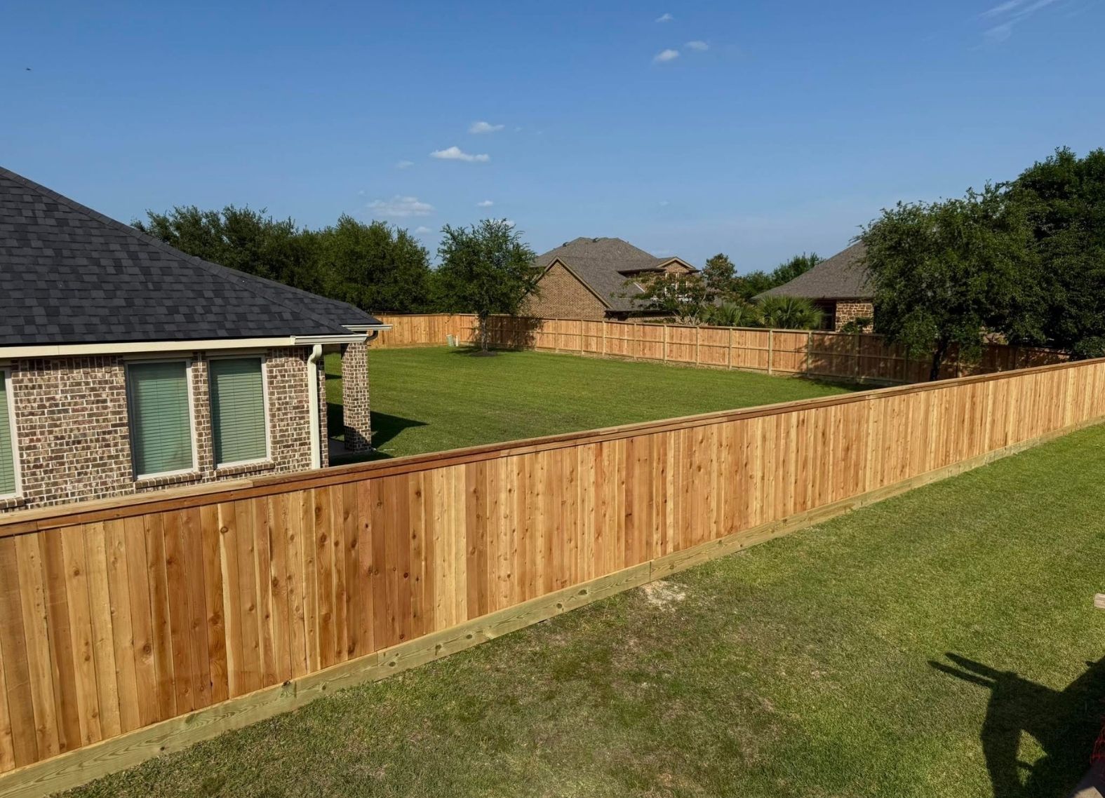 The Woodlands Wood Fence Installation