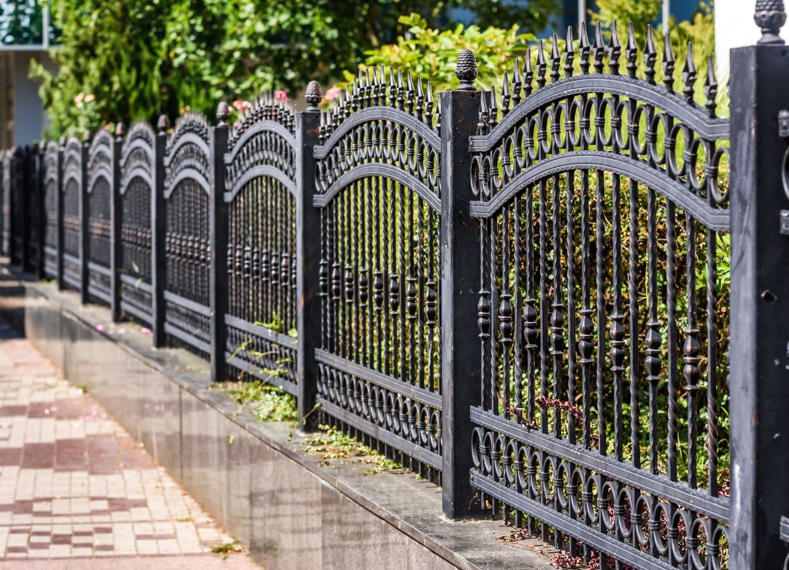 Cypress Wrought Iron Fence Installation