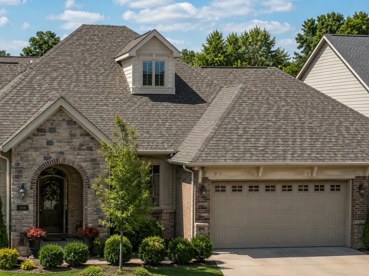 Asphalt shingle roof on a North Carolina home