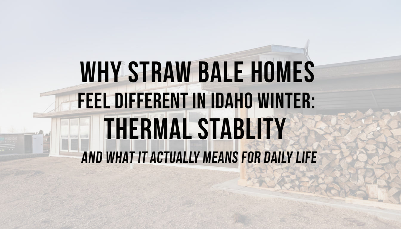 Why Straw Bale Homes Feel Different in Idaho Winter: Thermal Stability and What It Actually Means for Daily Life