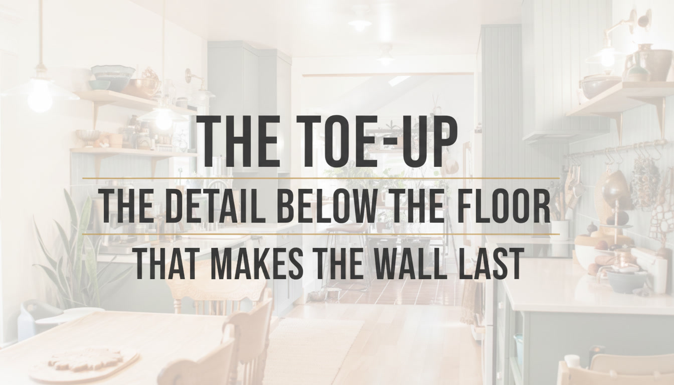 The Toe-Up: The Detail Below the Floor That Makes the Wall Last