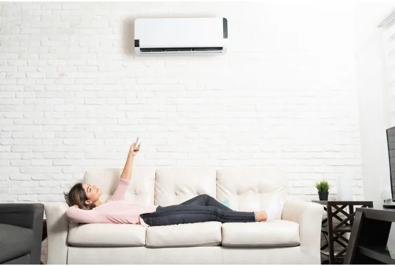 Indoor unit of a ductless mini split system for zoned climate control.