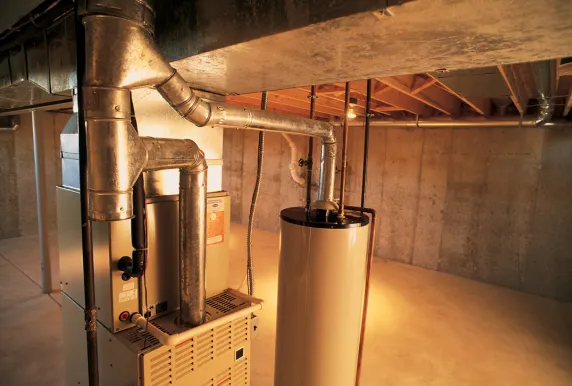 Central heating system being installed to provide consistent home heating.