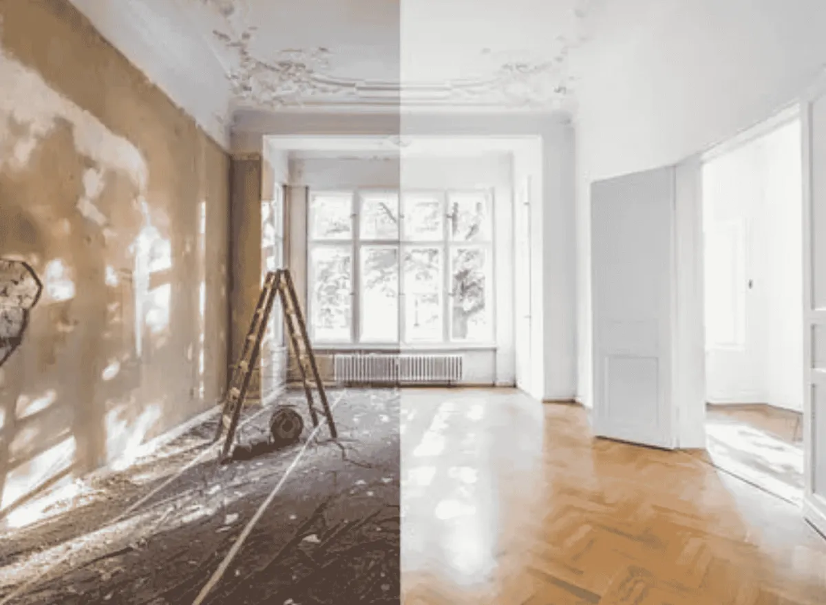 Painting installation Dorset home