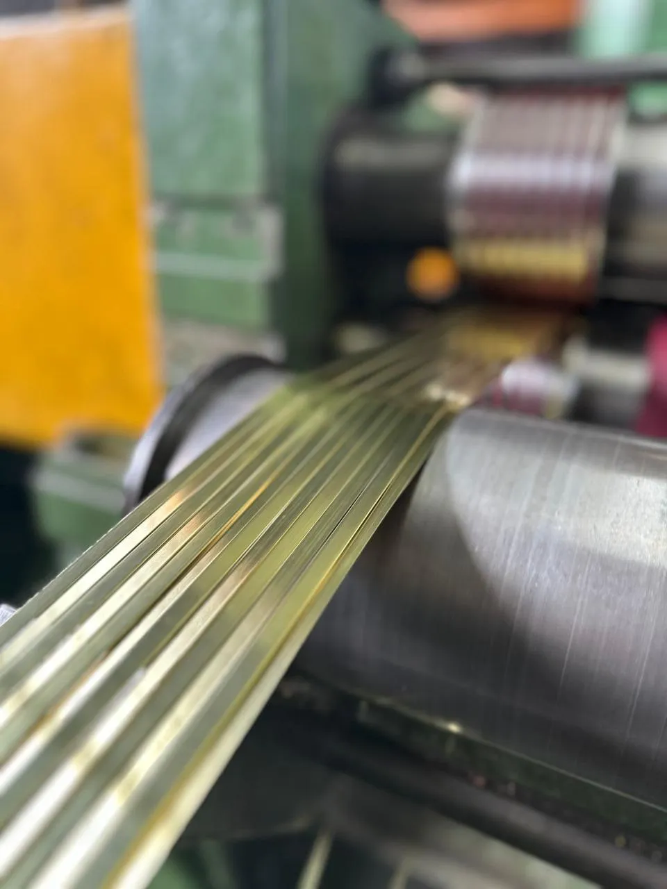 Precision slit brass and copper strip in mill finish — industrial strip slitting service Edenvale South Africa | MetaleN
