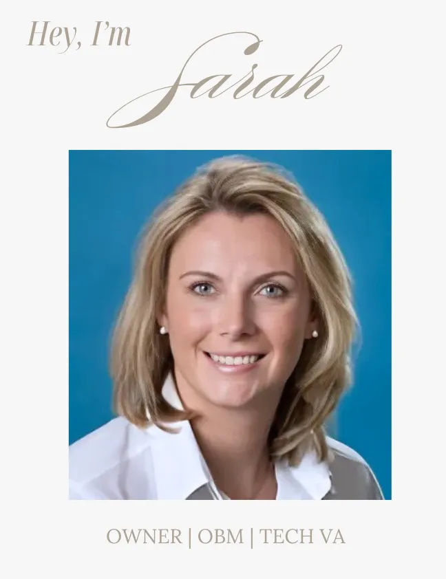 Sarah Salonen founder of Your Virtual Connections virtual assistant and OBM services