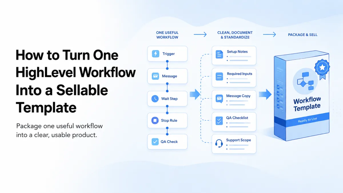 HighLevel Workflow Template: 7 Steps to Package One