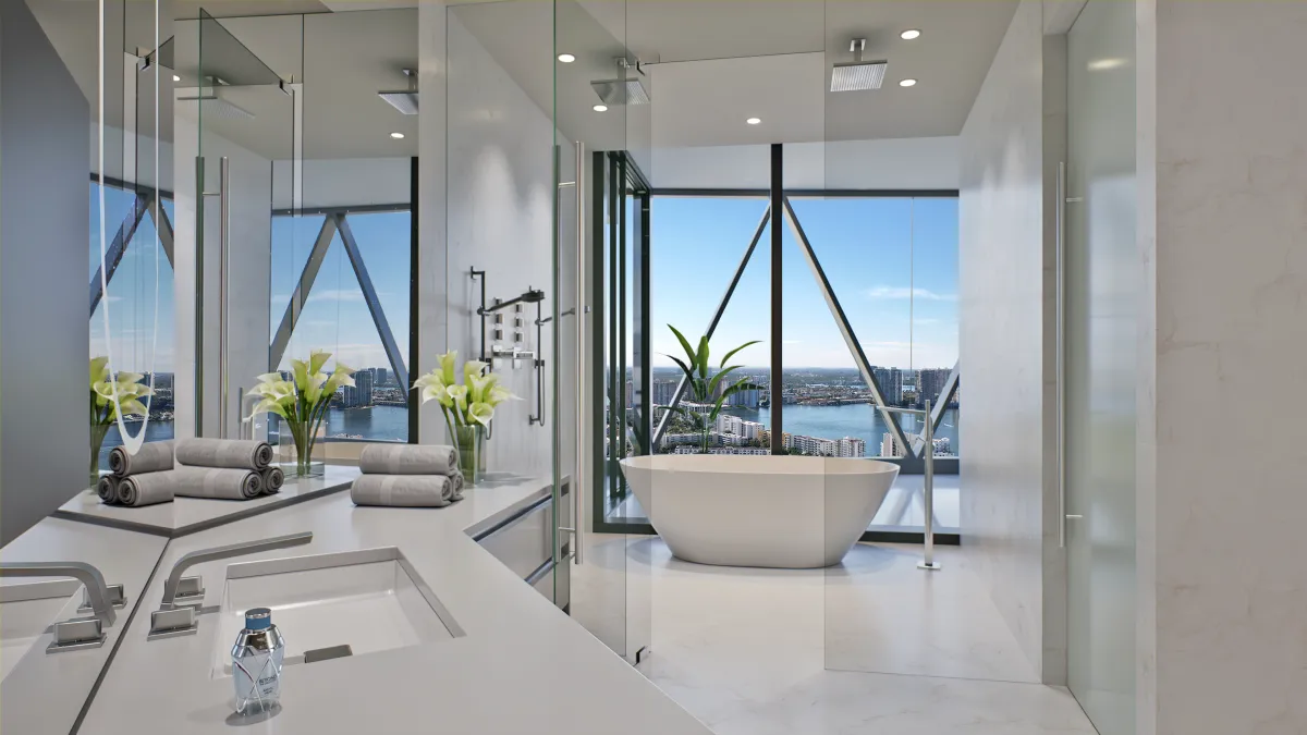 Modern Equipped Washrooms - Luxury Apartments
