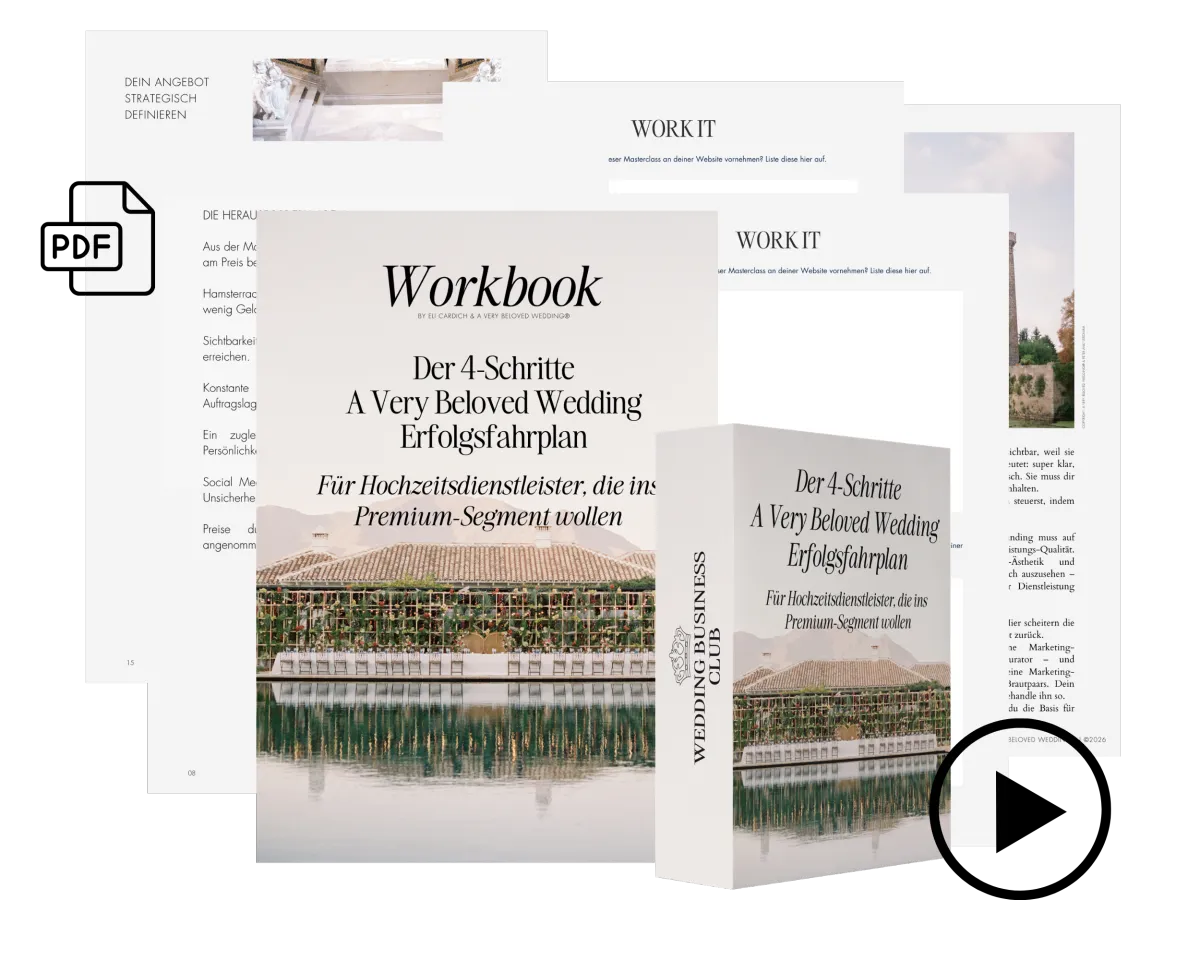 Der 4-Schritte A Very Beloved Wedding Erfolgsfahrplan für mehr Brautpaar-Buchungen und mehr Umsatz