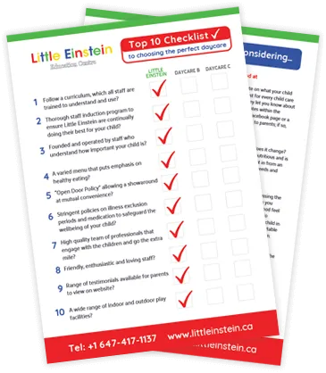 parent pack from Little Einstein Education Centre