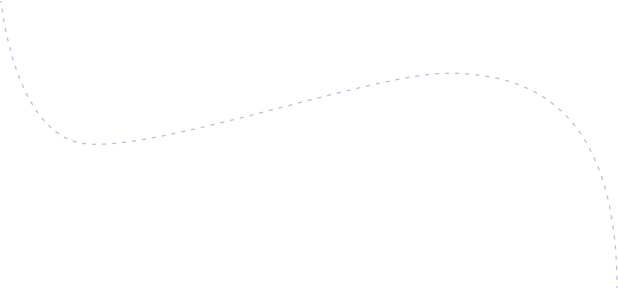 Decorative dotted curved line creating a flowing arc pattern across a light background.