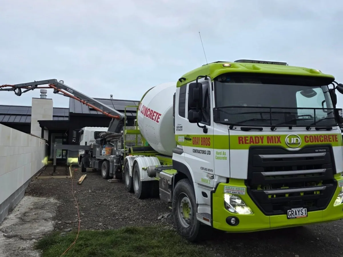 Boom concrete pumping for residential new build in Masterton