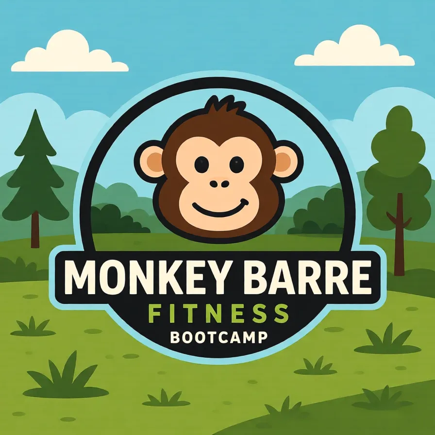 Monkey Barre Fitness text logo with monkey