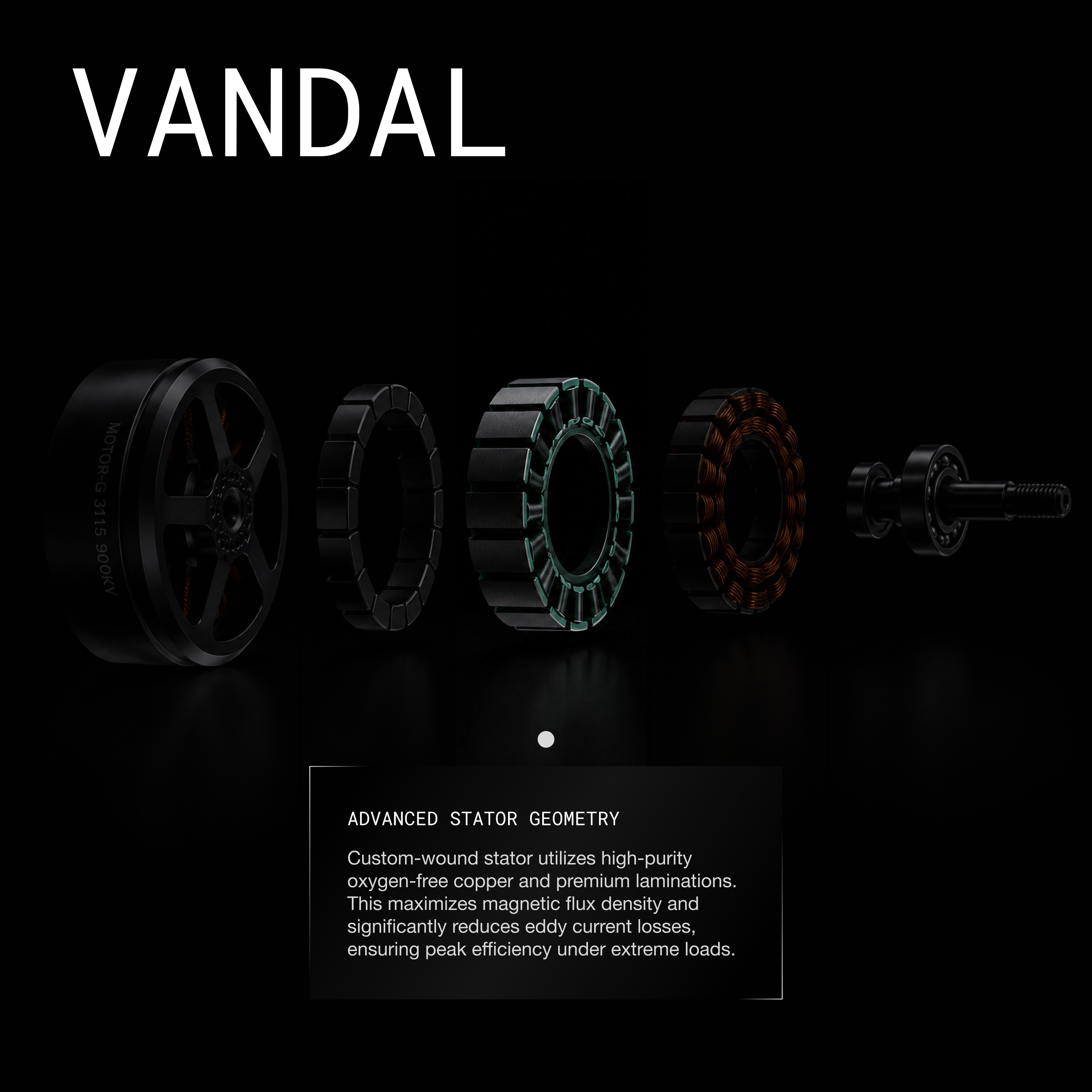 Motor-G VANDAL Interceptor UAV Motor — 660–1150KV, 6S–12S, for High-Pitch Propellers – Image 4