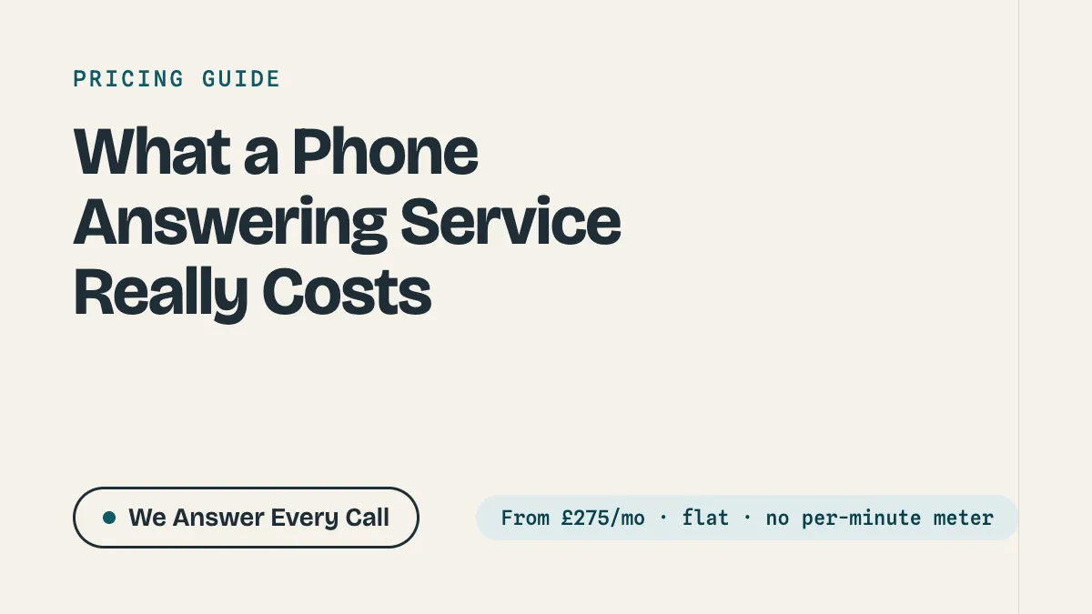 How Much Does a Phone Answering Service Cost in the UK? (2026 Guide)