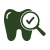tooth with dandruff icon