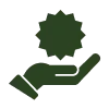 hand with percent icon