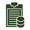 list with coins icon