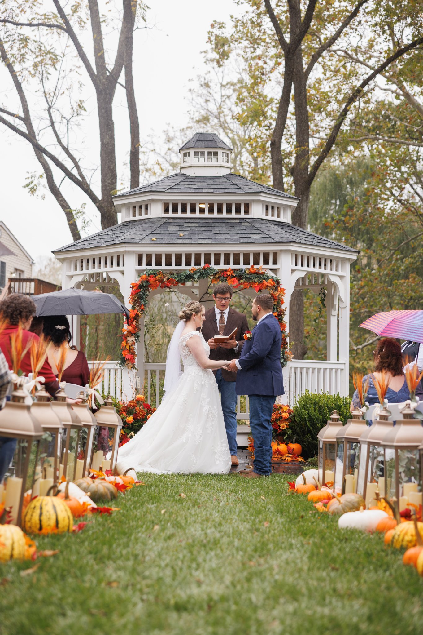 Couple exchanging vows during their wedding ceremony - Gangi Photography