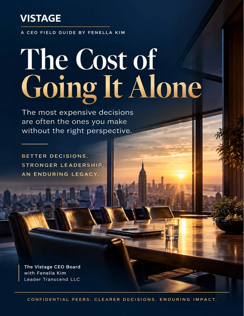 Cover of The Cost of Going It Alone, a CEO field guide by Fenella Kim