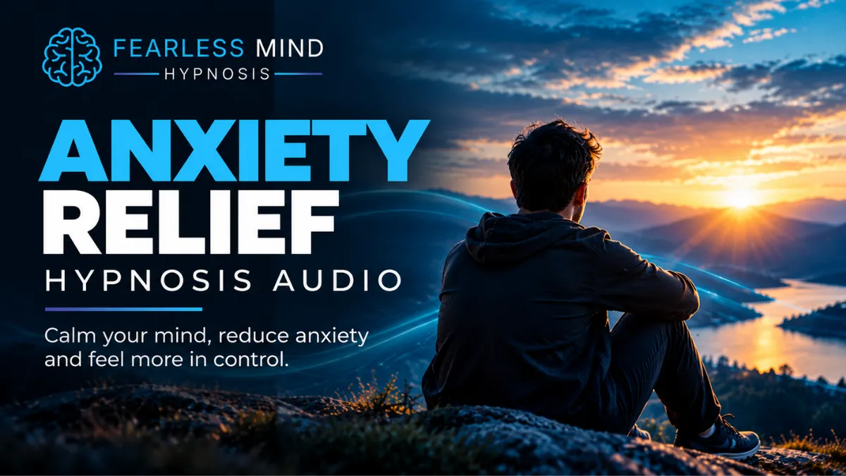 Free anxiety relief hypnosis audio from Fearless Mind Hypnosis to help calm anxious thoughts and manage anxiety.