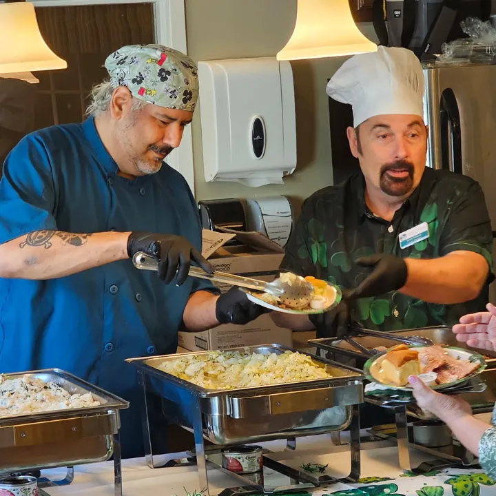 Chefs prepared brunch