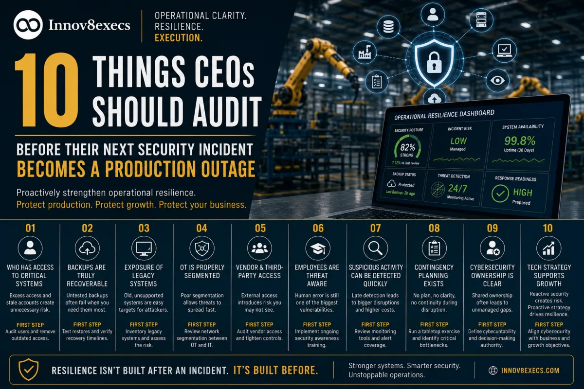 Cybersecurity and manufacturing resilience