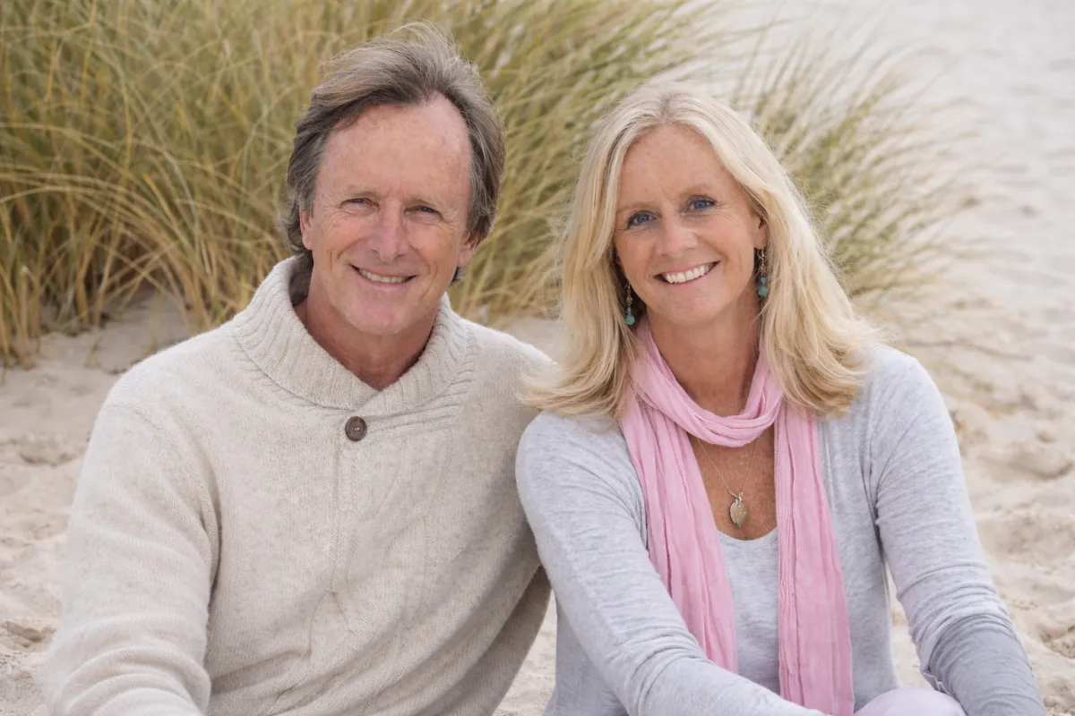 Michelle Miers and Robert Edmonds on the beach