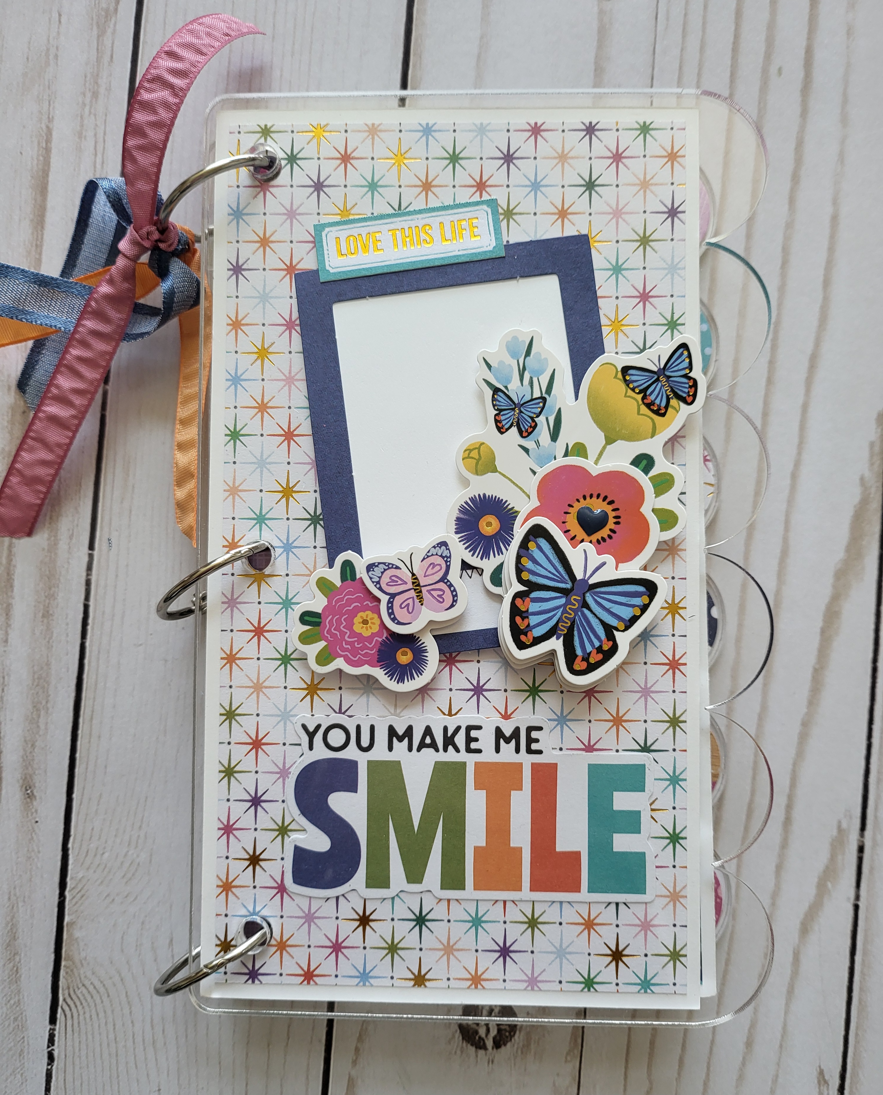 You Make Me Smile Scalloped Clear Acrylic Memory Album (Shimelle Main Character Energy)
