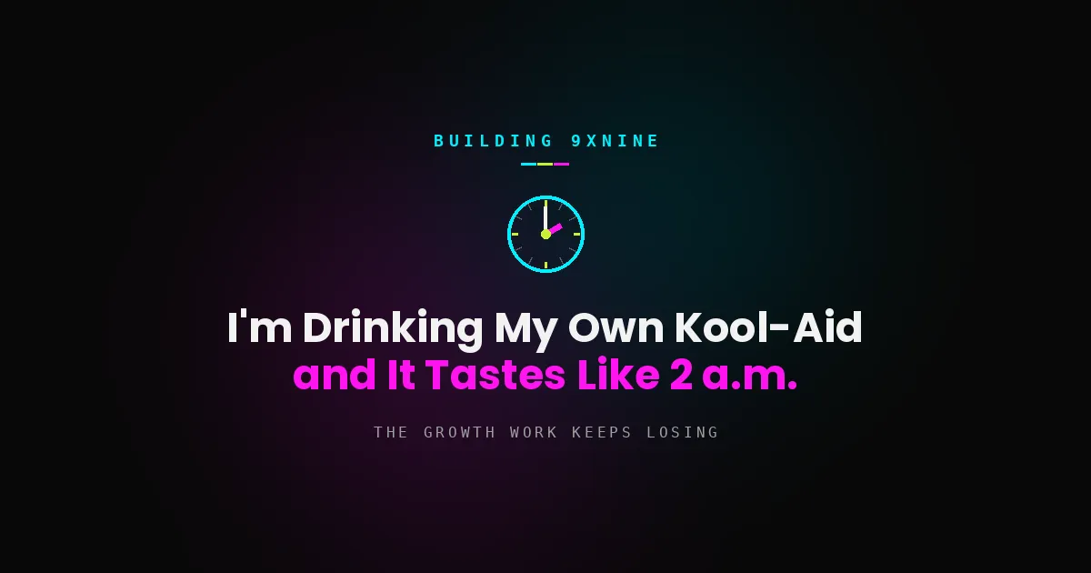 I'm Drinking My Own Kool-Aid, and It Tastes Like 2 a.m.
