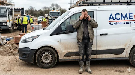 Frustrated service trade business owner