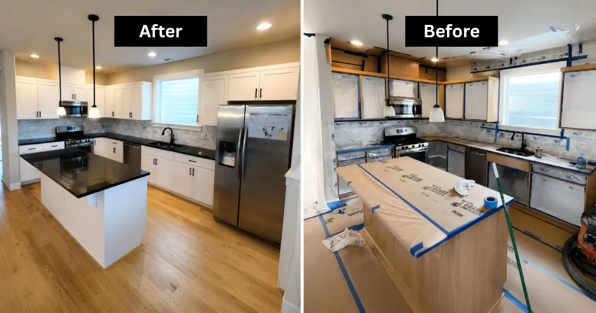 PNW Prestige kitchen remodeling services Portland Oregon — full kitchen remodel in progress