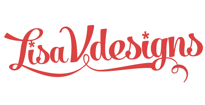 LisaVdesigns Logo in red