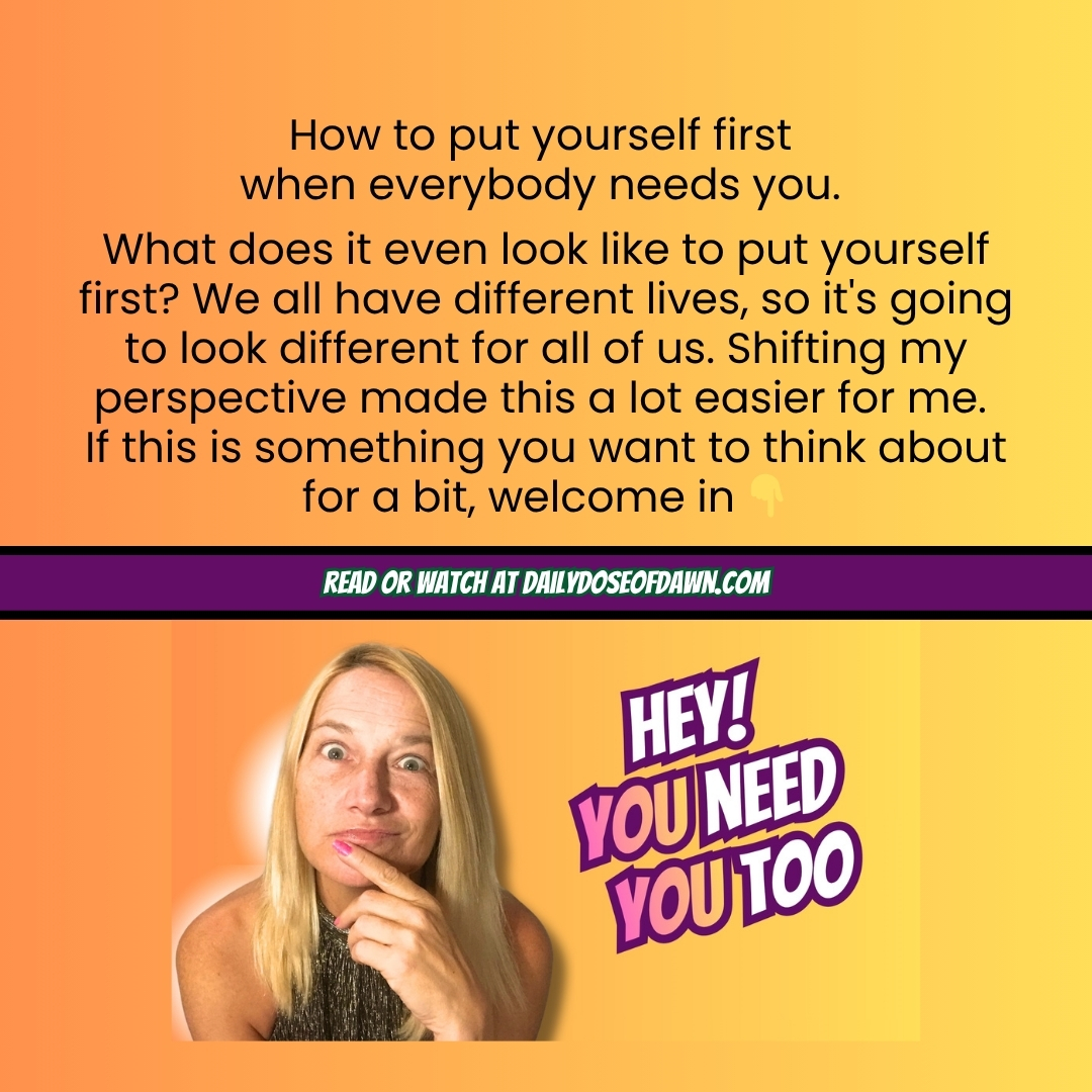 Learning To Put Yourself First