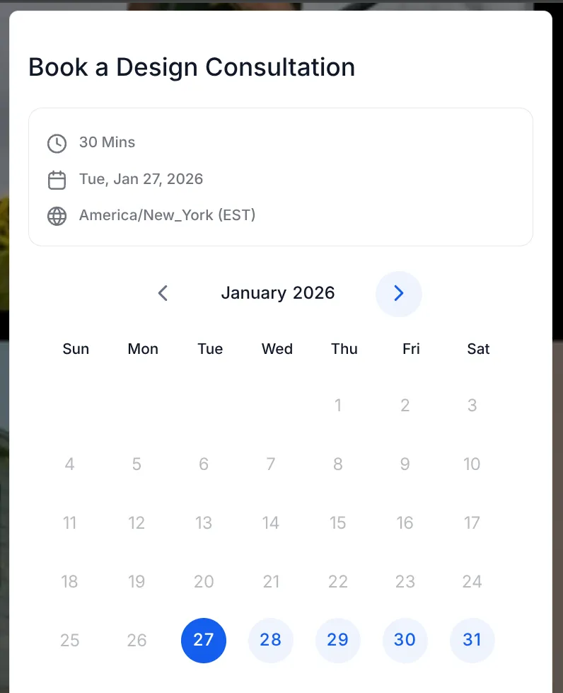 example for Google's Book Online button on Google business profile