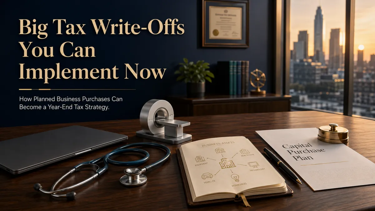 Big Tax Write-Offs You Can Implement Now