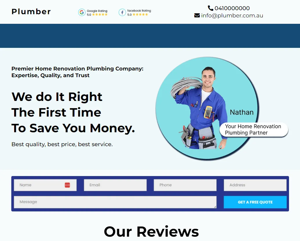 Nathan plumbing partner template