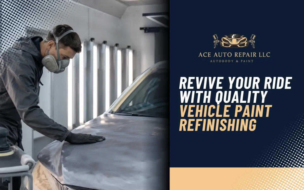 Vehicle paint refinishing restoring shine on a car finish