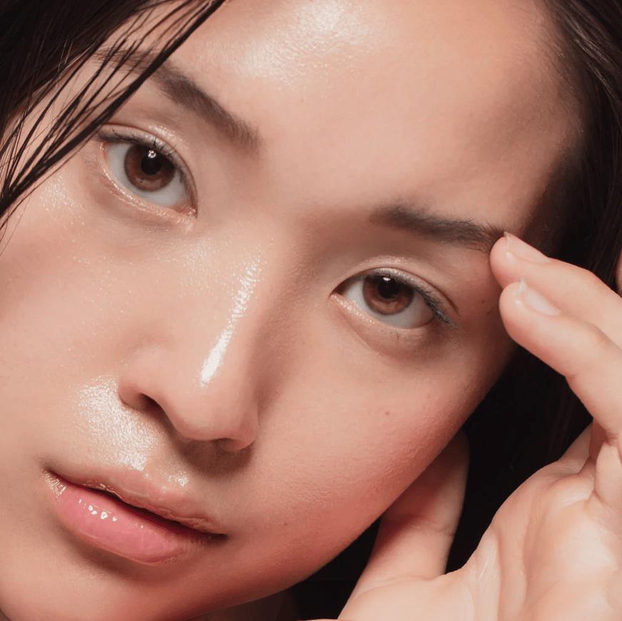 glowing glass skin face